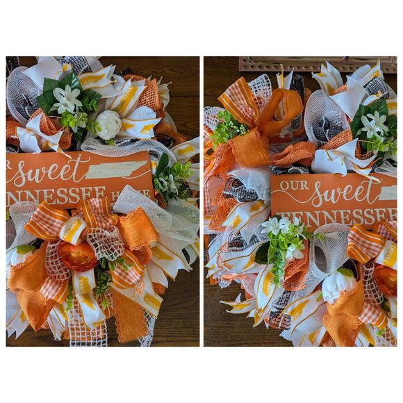 Custom Made  "Our Sweet Tennessee Home"  made on wire wreath frame - Picture 4 of 11